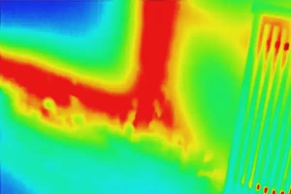 Esempio di termografia professionale per ricerca perdite a Forlì